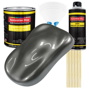 Restoration Shop Dark Charcoal Metallic Acrylic Enamel Gallon Kit, Auto Paint - Picture 1 of 5