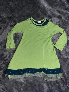 Naartjie Kids Girls Sz 7 Green Long Sleeve Tunic T-Shirt - Picture 1 of 10