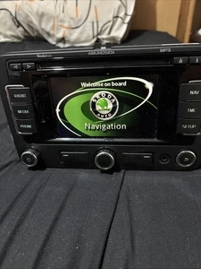 Radio estéreo navegación GPS Skoda Ammundsen 3T0035191A con código sin tarjeta de navegación por satélite - Imagen 1 de 8