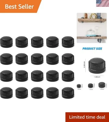 Durable 1/2 Inch Malleable Iron Caps - Perfect for Home and Garden Use - Image 1 of 4