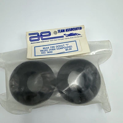 Vintage Team Associated RC12 Rear Tire Donut Trued "T" Compound 3622 - Image 1 of 3
