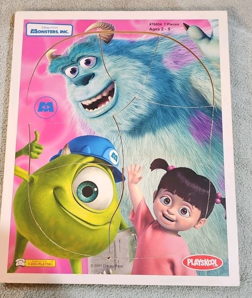 Rompecabezas de madera 2001 Disney Monsters, Inc 7 piezas Playskool #76854 Foto 1 de 1