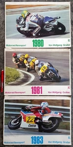 3 alte Motorrad Rennsport Kalender DIN A3 Motorbuch 1980 1981 1983 Wolfg Gruber - Bild 1 von 5