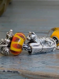 Redbalifrog Tiger Bead Charm 🐅🐾 Sterling Silber Tiersammlung - Bild 1 von 6