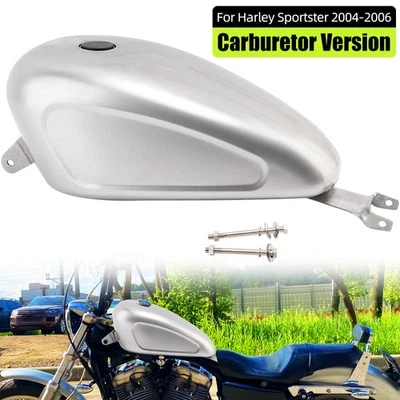 3.8 Gal Gas Fuel Tank For Harley Sportster 883 1200 Carburetor Version 2004-2006 Foto 1 de 4