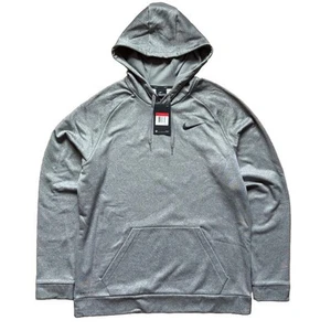 Nike Therma Fit Embroidered Logo Pullover Hoodie Sweatshirt Grau Herren Gr. L - Bild 1 von 5