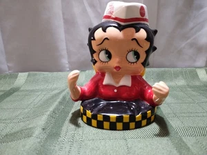 Vintage Betty Boop soda jerk, Coca Cola Salt & Pepper shaker Holder Only 2000 - Picture 1 of 15