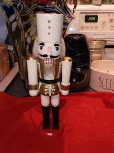 Vintage Wooden Nutcracker 10”  No Box Woolworth Soldier - Picture 1 of 3