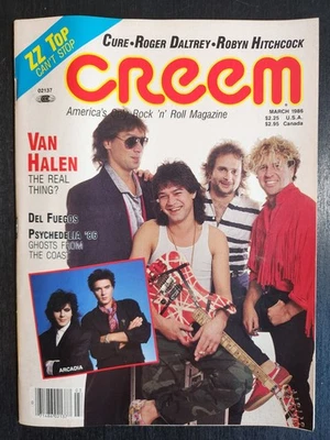CREEM MAGAZINE MARCH 1986 VAN HALEN, DIO, TALKING HEADS, CURE CALENDAR POSTER FN Foto 1 de 4