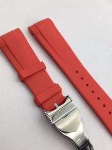 Red 22mm Rubber Silione Watch band for Tudor Black Bay GMT Beautiful - Picture 1 of 7