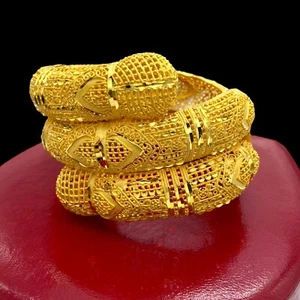 Antik Vintage Neu 14k Vergoldet Etruskisch Filigran Armreif Armband 67,5g - Bild 1 von 3