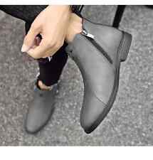 Men Ankle Boot Pull On Shoes Men's Dress Shoes Italian Leather Formal Shoes New
