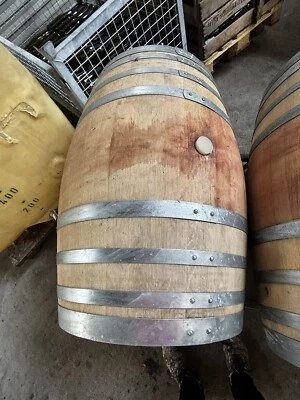 Barrique Fass, gebrauchtes Holzfass, Eichenfass, Stehtisch, Regentonne, 300 L - Bild 1 von 4