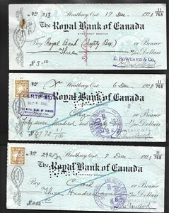 THE ROYAL BANK OF CANADA LOT OF 3 FROM 1921 (1) - Foto 1 di 2