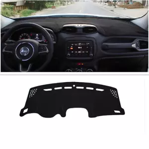 For Jeep Renegade 2015-2022 black Dashboard Cover Dashmat Dash Anti-Sun Mat Pad - Picture 1 of 8