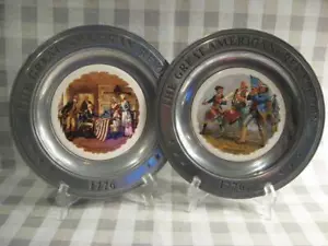 THE GREAT AMERICAN REVOLUTION PEWTER & CERAMIC COLLECTOR PLATES - 4 - LOT B - Picture 1 of 1