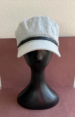 Gorra Calvin Klein Newsboys para mujer talla única lana gris banda negra gorra de cabinos Foto 1 de 4