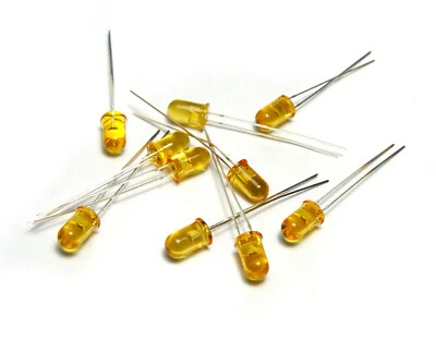 10x Hewlett Packard 5082-4558, Vintage 5 mm Leuchtdiode / LED, Gelb, HLMP-3416 - Bild 1 von 2