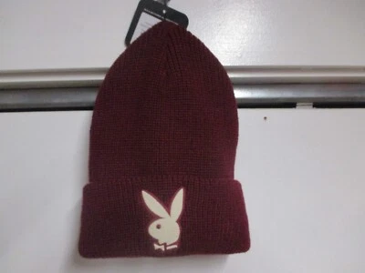 PLAYBOY HOMBRE/UNISEX INVIERNO PUÑO GORRO SOMBRERO NUEVO CON ETIQUETAS GRANATE CON LOGOTIPO EN RELIEVE ELEGANTE Foto 1 de 4