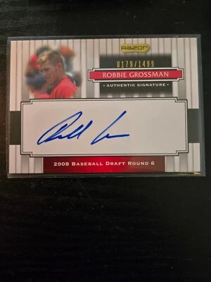 2008 Razor Signature Series /1499 Robbie Grossman #176 Auto RC Autograph - Image 1 of 2