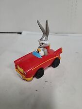 Warner Brothers 1998 Bugs Bunny Driving Car Toy Red Car Hard Plastic Used