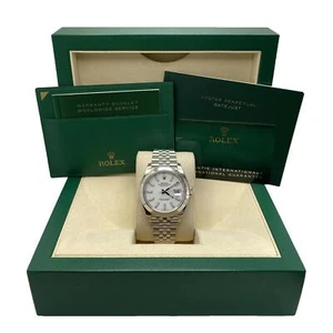 Rolex Datejust 41 126300 Steel White Index Dial Jubilee Automatic Watch B&P 2024 - Picture 1 of 6