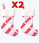 2 PACK Victoria's Secret PINK Holiday Christmas Stocking Set NEW in Package