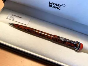 MONTBLANC Heritage Rouge&Noir Serpent marble Twisted Ballpoint Pen w/Box Limited - Picture 1 of 12