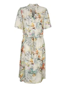 Marken Kleid im Schmetterling Druck creme-lind Gr. 42 0721888045 (G) - Bild 1 von 6