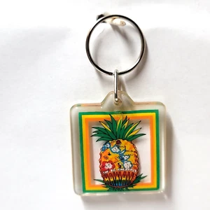 Llavero Vintage Años 80 Hawaii La Gran Piña, Llavero Anillo 2 Caras Años 80 - Imagen 1 de 8