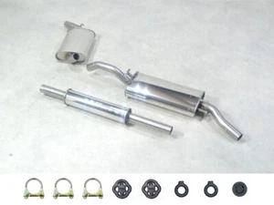 Edelstahl Auspuff Set NEU für VW Golf 2 19E 1.8 GTI Bj83-91 90PS 112PS - Bild 1 von 1