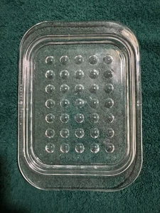 Pyrex ~ Corning Ware ~ MC-1-C solo tapa de hoyuelo rectangular - Imagen 1 de 2