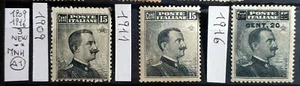 ITALY KINGDOM 1909-16 MICHETTI RIGHT COMPLETE NEW - 3 STAMPS NEW** - Picture 1 of 1