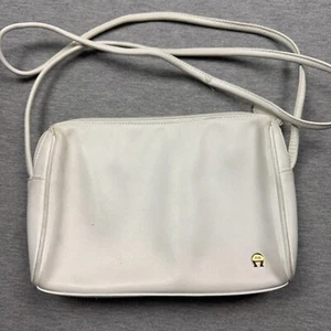 Etienne Aigner Monedero Geniune Cuero Bandolera Crema 6x9 - Imagen 1 de 6