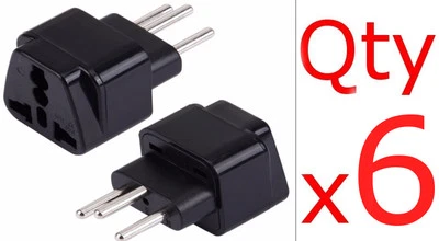 Adaptador de enchufe de viaje 6PK EE. UU. a Suiza convertidor de toma suiza de tres pines Foto 1 de 3