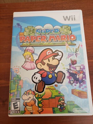 Wii Super Paper Mario Video Game 2007 CIB Nintendo - Image 1 of 3