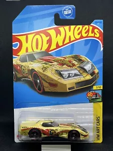 Hot Wheels 2023 '76 Greenwood Corvette 7/10 HW Art Cars FREE STICKERS - Picture 1 of 2