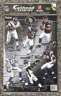 2010 Minnesota Vikings Fathead Team Set Многоразовый Винил Настенная Графика NFL - Изображение 1 из 2