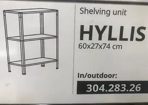 IKEA Shelving Unit Indoor Outdoor Garden Storage Self Tower Galvanized Steel New - Picture 1 of 3
