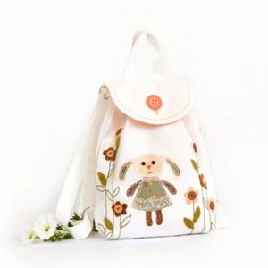 Handmade Ukraine Textile Cotton Preschool Bag Kids Backpack Girl Height 26 Cm - Picture 1 of 1