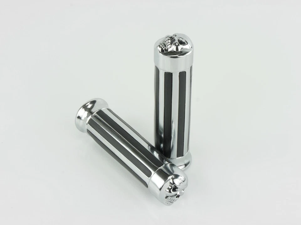 Lenkergriffe mitTotenkopf chrom passend für BMW R1200 C 1997-2004 - Bild 1 von 1