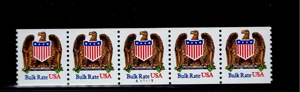 US Scott #2602, Plate #A11111 Coil 1991 Eagle & Shield VF MNH - Image 1 of 1