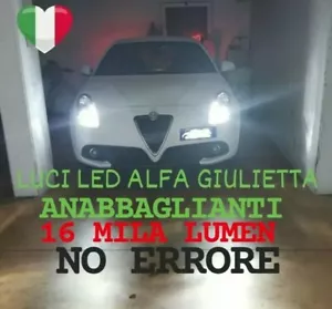 KIT LUCI LED PER ALFA ROMEO GIULIETTA 18000 LUMEN H7 ANABBAGLIANTI 6000K CANBUS - Imagen 1 de 4