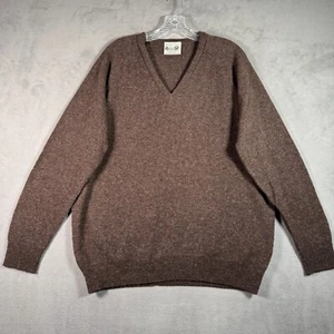 Suéter Vintage Edimburgo Lana Mill Para Hombres 46/XL Marrón Lana de Cordero Pura Escocia - Imagen 1 de 6