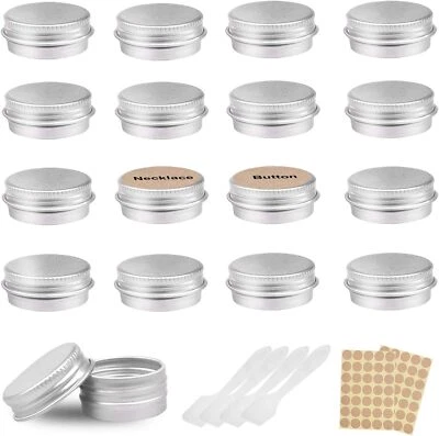 MARKE CAMELIZE Camelize Aluminium Leer Döschen,24 Stück Rund Reise Cremedose Tiegel,5ml Leere D