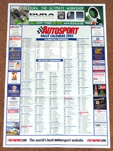 Calendario de rally Autosport 2003 - WRC, internacional, británico, asfalto irlandés, etc. - Imagen 1 de 1