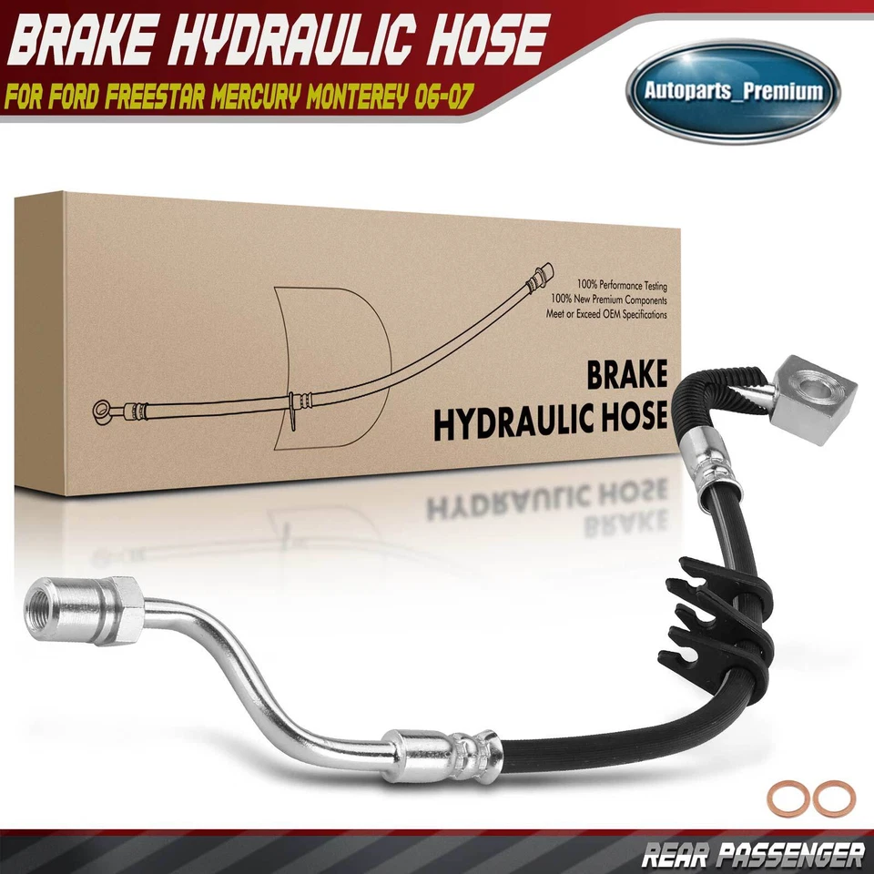 1x Manguera hidráulica de freno trasero derecho para Ford Freestar Mercury Monterey 2006-2007 Foto 1 de 4