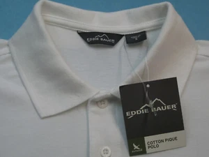Eddie Bauer Poloshirt Herren S Neu mit Etikett Kurzarm einfarbig weiß 100 % Baumwolle 7642 - Bild 1 von 9