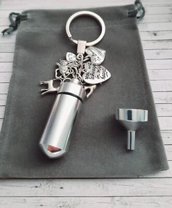 Loss of cat memorial small urn In Loving Memory keyring - Picture 1 of 6