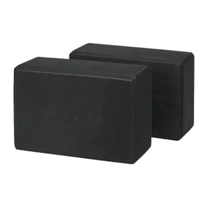 GAIAM Essentials 2er Pack Yoga Blöcke 3"x6"x9" Schaumstoff Ziegel schwarz - Bild 1 von 4